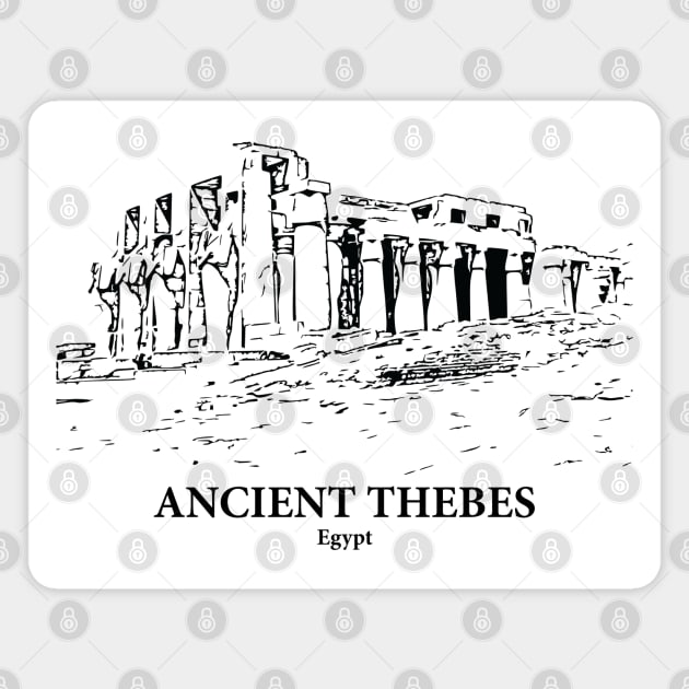 Ancient Thebes - Egypt Magnet by Lakeric